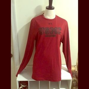 USMC Under Armour Long Sleeve Marines HeatGear Top
